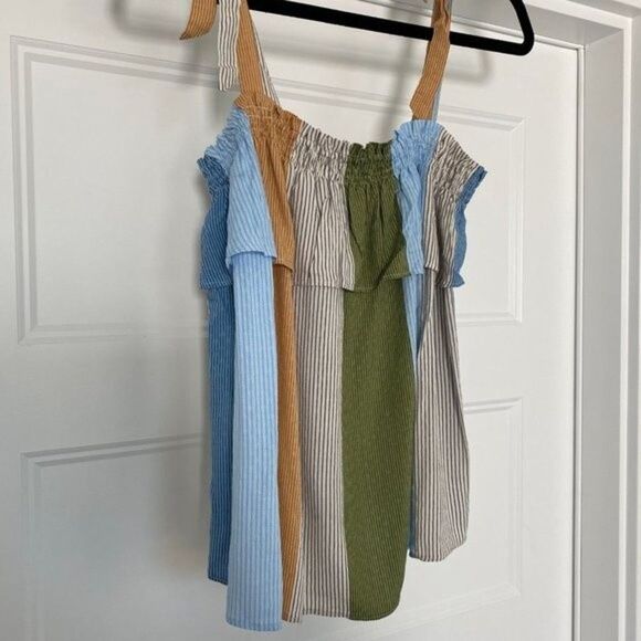 LC Lauren Conrad Beachy Festival Stripe Poolside Paradise Top, Medium - Picture 2 of 8